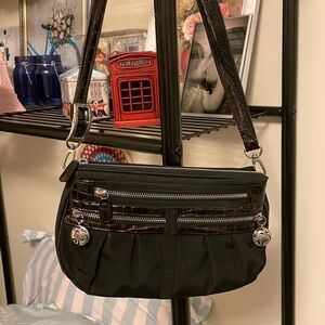 Brighton nylon with leather trim bag